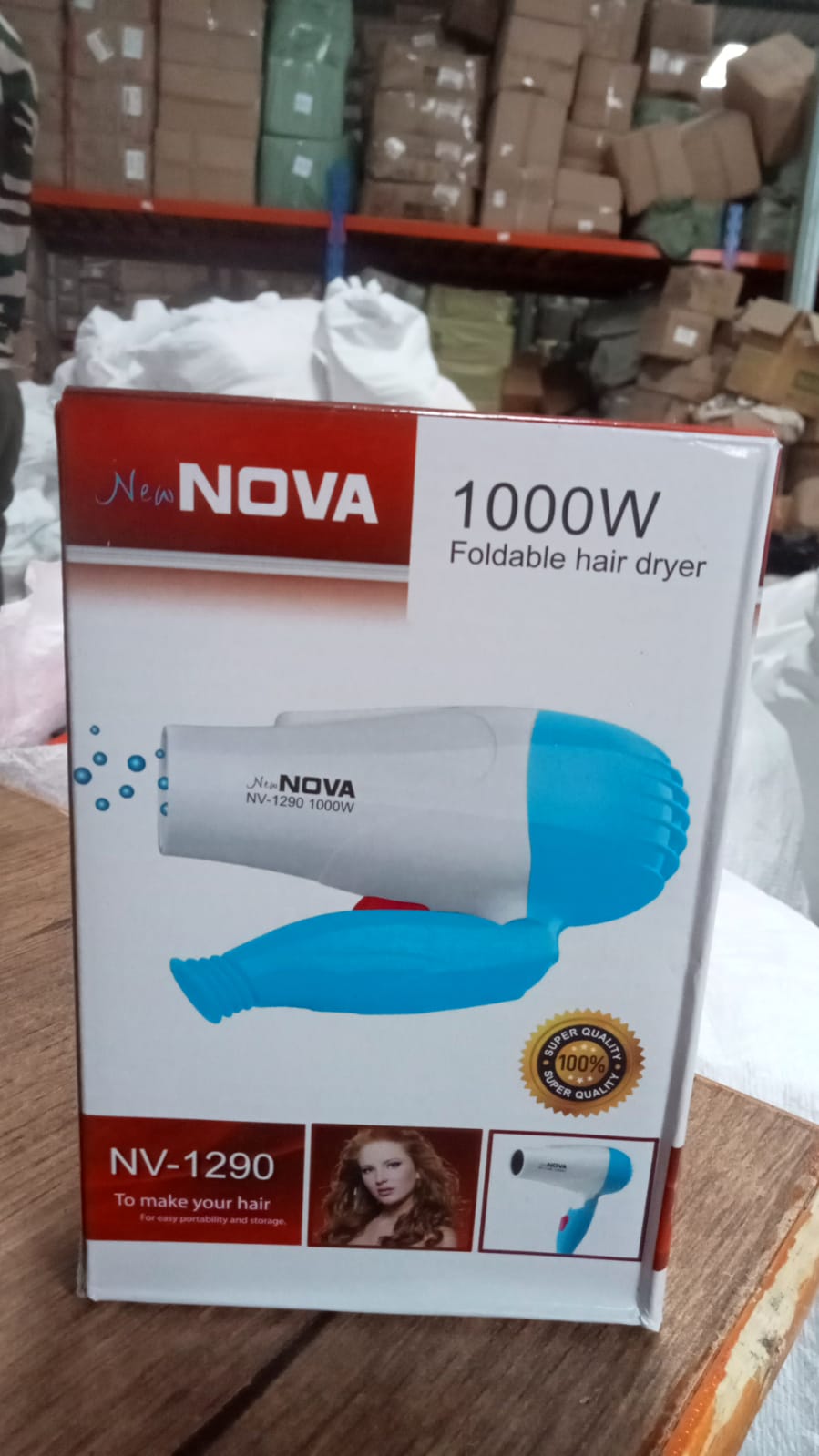 Foldable hair dryer with multiple speed options. Foldable hair dryer with multiple speed options.